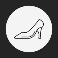 High-heeled shoes line icon N3