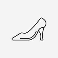 High-heeled shoes line icon N4