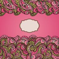 Abstract ethnic pattern card Cute