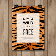 Vintage Animal Skin Background and Typography Design