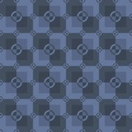 Circle-squares pattern in blue and dark-blue colors