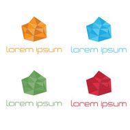 Crystal abstract template set polygon art