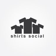 shirts social concept vector design template N2