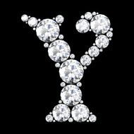 diamond letters with gemstones N23