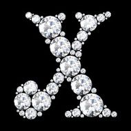 diamond letters with gemstones N24