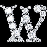 diamond letters with gemstones N25