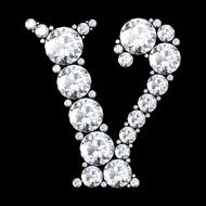 diamond letters with gemstones N26