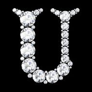 diamond letters with gemstones N27
