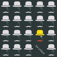 graphical conceptual illustration on theme of uniqueness each person