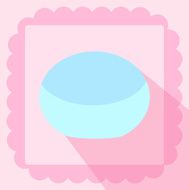 cosmetic cream bottle flat icon on pink background