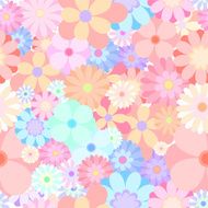 seamless colorful flower blooming medley pattern background vector