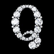 diamond letters with gemstones N30