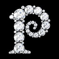 diamond letters with gemstones N31