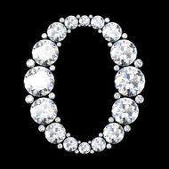 diamond letters with gemstones N32