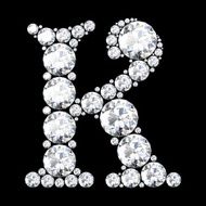 diamond letters with gemstones N34