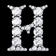 diamond letters with gemstones N36