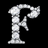 diamond letters with gemstones N37