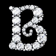 diamond letters with gemstones N38