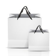 white shopping bags set N9