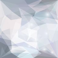 Abstract bright polygonal triangular background with glaring lights for design