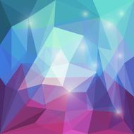 Abstract bright polygonal triangular background with glaring lights for design N3