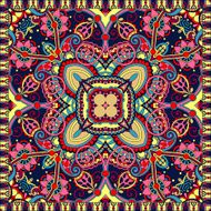 Traditional ornamental floral paisley bandanna Square ornament