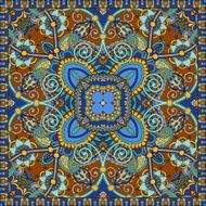 Traditional ornamental floral paisley bandanna Square ornament N2