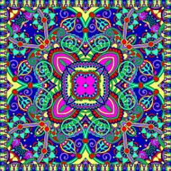 Traditional ornamental floral paisley bandanna Square ornament N3