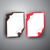 Origami paper vector banners set N2