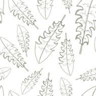 Seamless exotic pattern with tropical leaves on a white background N6
