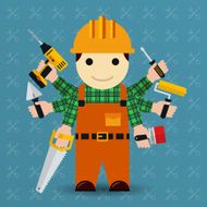 Builder with many arms