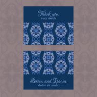 Business Card with geometric floral pattern N12
