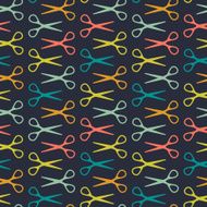 Seamless pattern with scissors