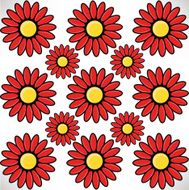 Red Flowers Texture