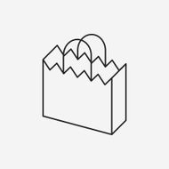 shopping bag line icon N19