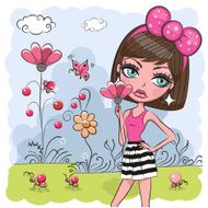 Girl on a meadow N2