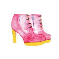 watercolor shoes