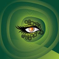 beautiful female green eye