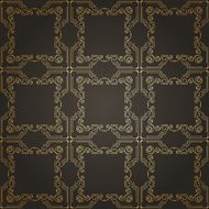 Art deco vintage design of retro flourishes pattern