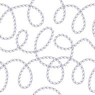 Silver chains on white background