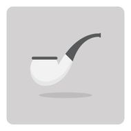 Vector of flat icon smoke pipe