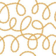 Golden chains on white background