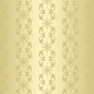 Vector repeating pattern with floral ornament in vintage style