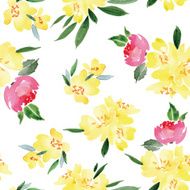 Watercolor flower pattern N46