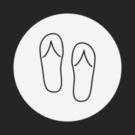 Flip-flops line icon N3