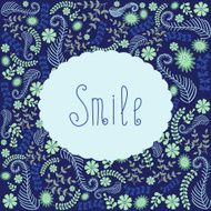 Frame on a floral background