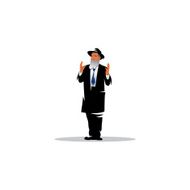 Jewish man sign Jew Vector Illustration