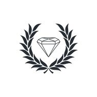 diamond inside wreath