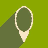 Flat with shadow icon and mobile applacation necklace N2