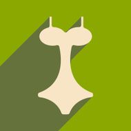 Flat with shadow icon and mobile applacation swimsuit N2